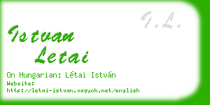 istvan letai business card