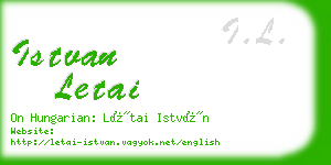 istvan letai business card